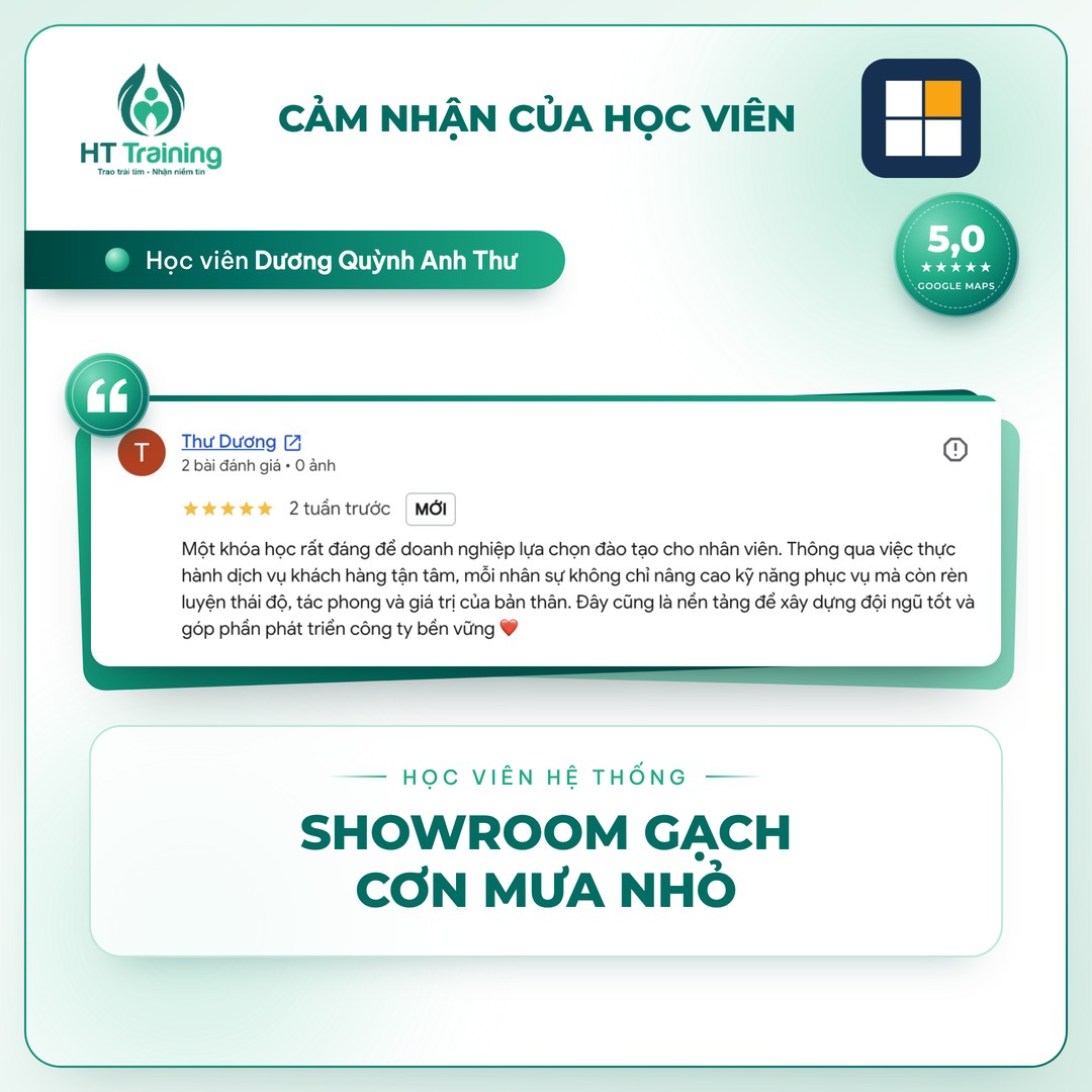Testimonial Google Maps 5 sao – Học viên Dương Quỳnh Anh Thư